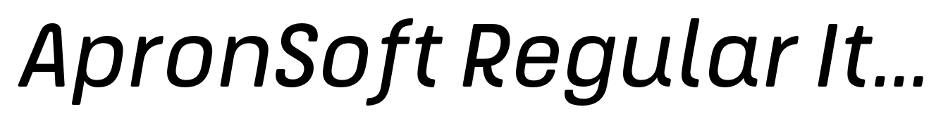ApronSoft Regular Italic